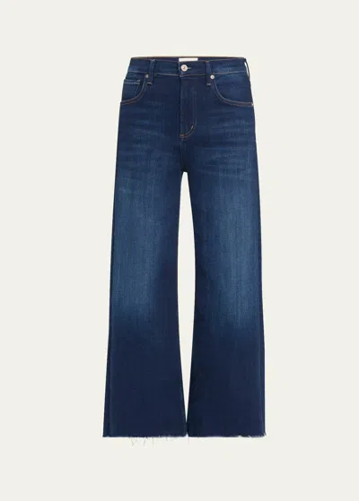 Citizen Of Humanity Lyra Wide-leg Cropped Jeans In Lotus Dk Indig