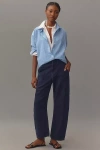 Citizens Of Humanity Marcelle Cotton Low Slung Cargo Pants In Blue