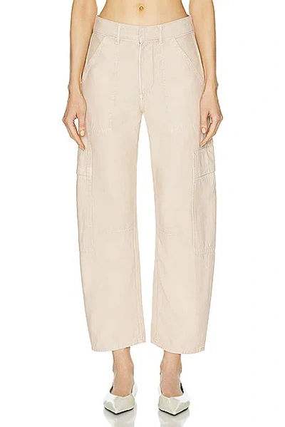Citizen Of Humanity Citizens Of Humanity Relaxed Fit Beige Cargo Jeans In White