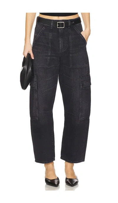 Citizen Of Humanity Marcelle Cargo In Washed Black (washed Blk)
