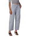 Citizens Of Humanity Marcelle Cotton Low Slung Cargo Pants In Hematite (blue)
