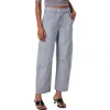 Citizen Of Humanity Citizens Of Humanity Marcelle Cotton Low Slung Cargo Pants In Hematite (blue)