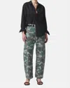 Citizen Of Humanity Marcelle Camo Print Low Rise Barrel Cargo Pants In Multi