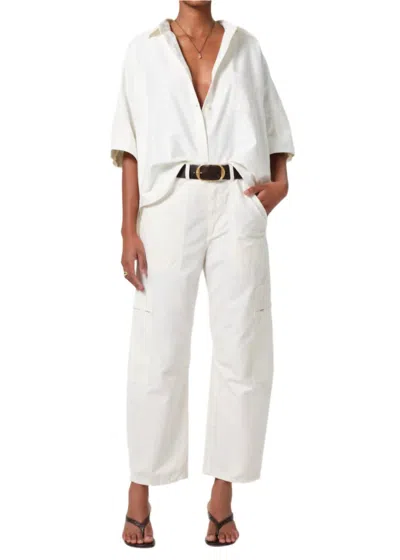 Citizen Of Humanity Citizens Of Humanity Marcelle Low Rise Barrel Cargo Pants In Pashmina