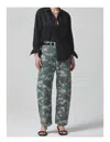 Citizen Of Humanity Marcelle Camo Print Low Rise Barrel Cargo Pants In Multi