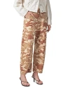 Citizens Of Humanity Marcelle Camo Print Low Rise Barrel Cargo Jeans In Sand Camo