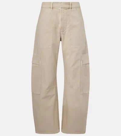 Citizens Of Humanity Marcelle Mid-rise Cotton Twill Cargo Pants In Neutrals