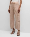 Citizen Of Humanity Marcelle Straight Twill Cargo Pants In Roselle