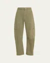 Citizen Of Humanity Marcelle Straight Twill Cargo Pants In Surplus Med Dk