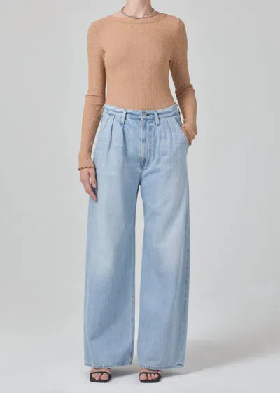 Citizens Of Humanity Maritzy Pleated Trouser In Copen In Blue