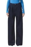 Citizens Of Humanity Maritzy Pleated Wide Leg Denim Pants In Hudson