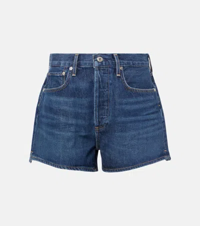 Citizens Of Humanity Marlow Denim Mini Shorts In Blue
