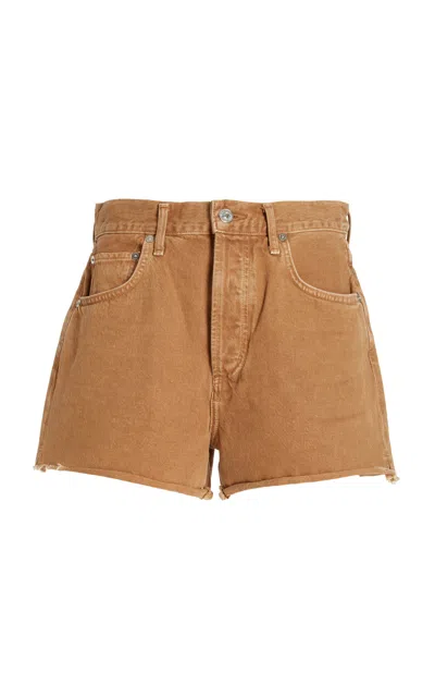 Citizens Of Humanity Marlow Denim Shorts In Brown