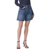 Citizen Of Humanity Marlow High Waist Long Organic Cotton Denim Shorts In Amaretto