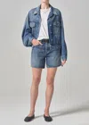 Citizens Of Humanity Annabelle Denim Shorts In Blue