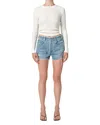 Citizen Of Humanity Citizens Of Humanity Marlow High Waist Denim Cutoff Shorts In Seltzer