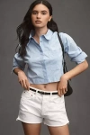 Citizen Of Humanity Marlow Vintage Mid-rise Denim Shorts In White