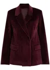 Citizen Of Humanity Citizens Of Humanity Matteau Velvet Blazer In Burgundy