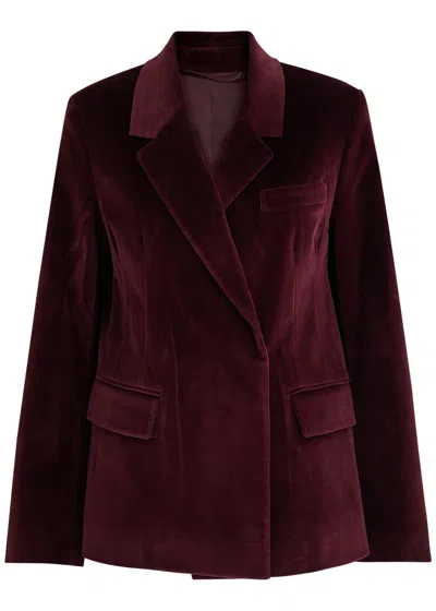 Citizens Of Humanity Matteau Velvet Blazer In Burgundy