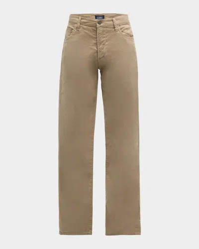 Citizen Of Humanity Men's Gage Stretch Linen-cotton Pants In Dune (dk Brown)