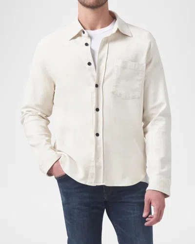 Citizen Of Humanity Citizens Of Humanity Luca Bucket Dye Knit Button-up Shirt In Neutral