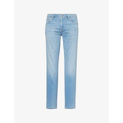 Citizens Of Humanity London Slim-fit Tapered-leg Recycled-denim Jeans In Premo (lt Indigo)