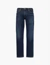 Citizen Of Humanity Mens Prospect (md/dk Indigo) Gage Regular-fit Straight-leg Mid-rise Stretch-denim And Cashmere Jeans In Blue