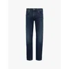 Citizen Of Humanity London Slim-fit Tapered-leg Mid-rise Stretch-denim And Cashmere Jeans In Prospect (md/dk Indigo)