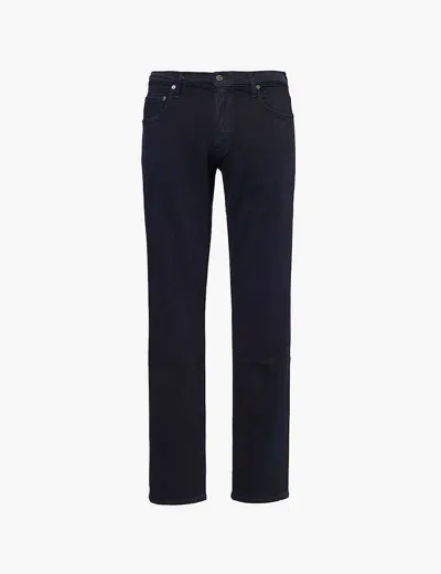 Citizen Of Humanity Gage Softweft Regular-fit Straight-leg Mid-rise Stretch-denim Blend Jeans In True Navy (navy)