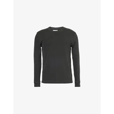 Citizen Of Humanity Mens Citizens Of Humanity Crew-neck Waffle-knit Cotton Jumper In Charred Cedar