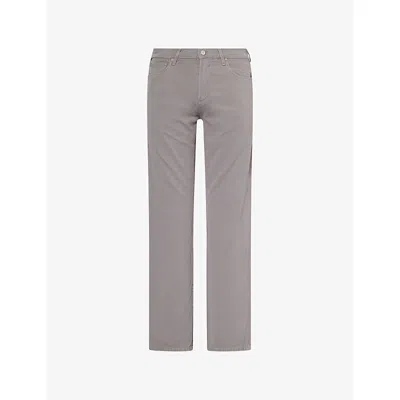 Citizen Of Humanity Mens Citizens Of Humanity Elijah Relaxed Straight-leg Linen-blend Denim Jeans In Volcanic (dk Grey)