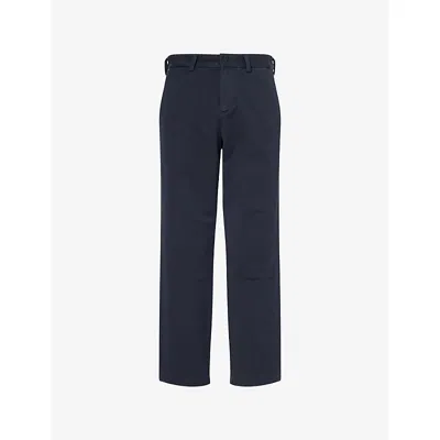 Citizen Of Humanity Mens Flat Front Chino Tapered-leg Cotton Trousers Navy