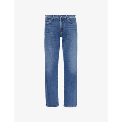 Citizen Of Humanity Mens Citizens Of Humanity Elijah Five-pockets Straight-leg Relaxed-fit Stretch-regenerative-denim Je In Fallingwater