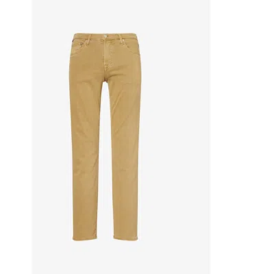 Citizen Of Humanity Mens London Slip-pocket Straight-leg Regular-fit Cotton-blend Trousers Heirloom (md/dk Khaki) In Brown