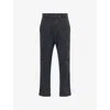 Citizen Of Humanity Mens Washed Black Dillon Patch-pocket Straight-leg Mid-rise Stretch-cotton Trousers In Washed Black