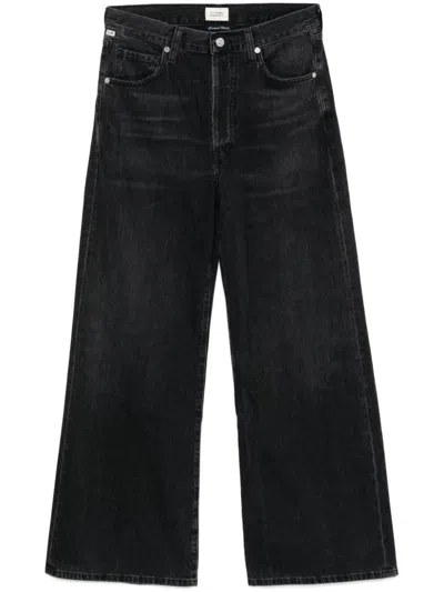 Citizens Of Humanity Mid-rise Wide-leg Jeans In Grey