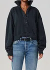 Citizen Of Humanity Citizens Of Humanity Mirelle Oversize Henley Sweatshirt