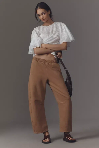 Citizen Of Humanity Miro Barrel-leg Sweatpants In Beige