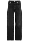 Citizen Of Humanity High-rise Wide-leg Jeans Belt Loops In Black