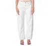 Citizens Of Humanity Miro High Rise Ankle Barrel Jeans In Soft White In Soft White