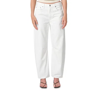 Citizens Of Humanity Miro High Rise Ankle Barrel Jeans In Soft White