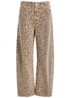 Citizens Of Humanity Relaxed Barrel Leg Silhouette Jeans In Natural Cheetah In Brown