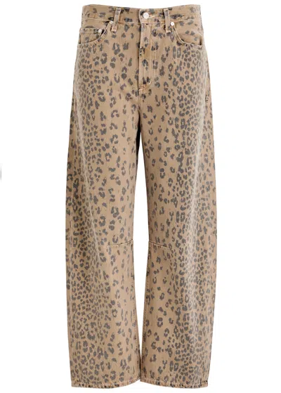 CITIZENS OF HUMANITY CITIZENS OF HUMANITY MIRO LEOPARD-PRINT BARREL-LEG JEANS