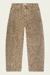 Citizens Of Humanity Relaxed Barrel Leg Silhouette Jeans In Natural Cheetah