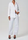 Citizen Of Humanity Miro Rework Relaxed Jeans In Marine Stripe In White
