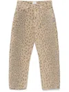 Citizens Of Humanity Relaxed Barrel Leg Silhouette Jeans In Natural Cheetah In Neutrals