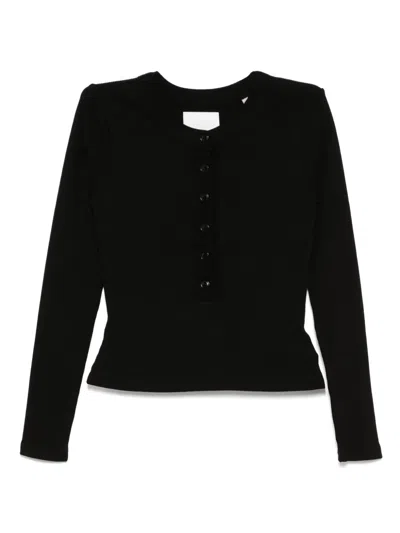 Citizens Of Humanity Varra Rib Henley In Black
