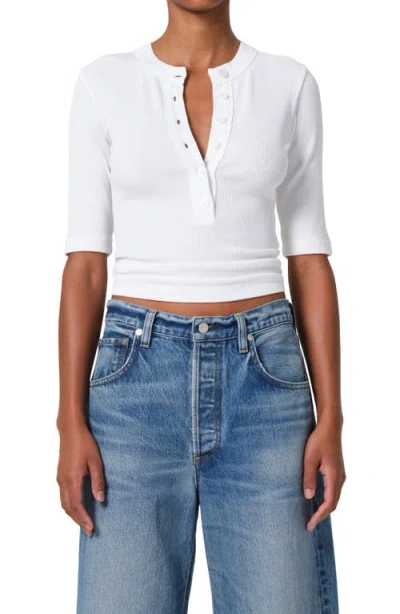Citizens Of Humanity Nali Rib Henley In White