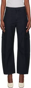 Citizens Of Humanity Marcelle Cotton Low Slung Cargo Pants In True Navy (navy)