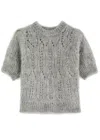 Citizen Of Humanity Citizens Of Humanity Odette Pointelle-knit Mohair-blend Jumper In Grey